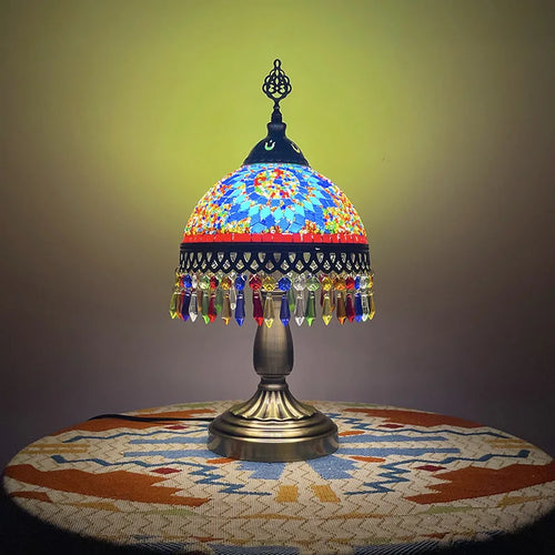 Vintage Handmade Mosaic Table Lamp