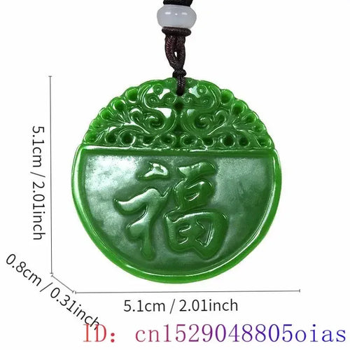 Green Natural Jade and Jasper Pendants