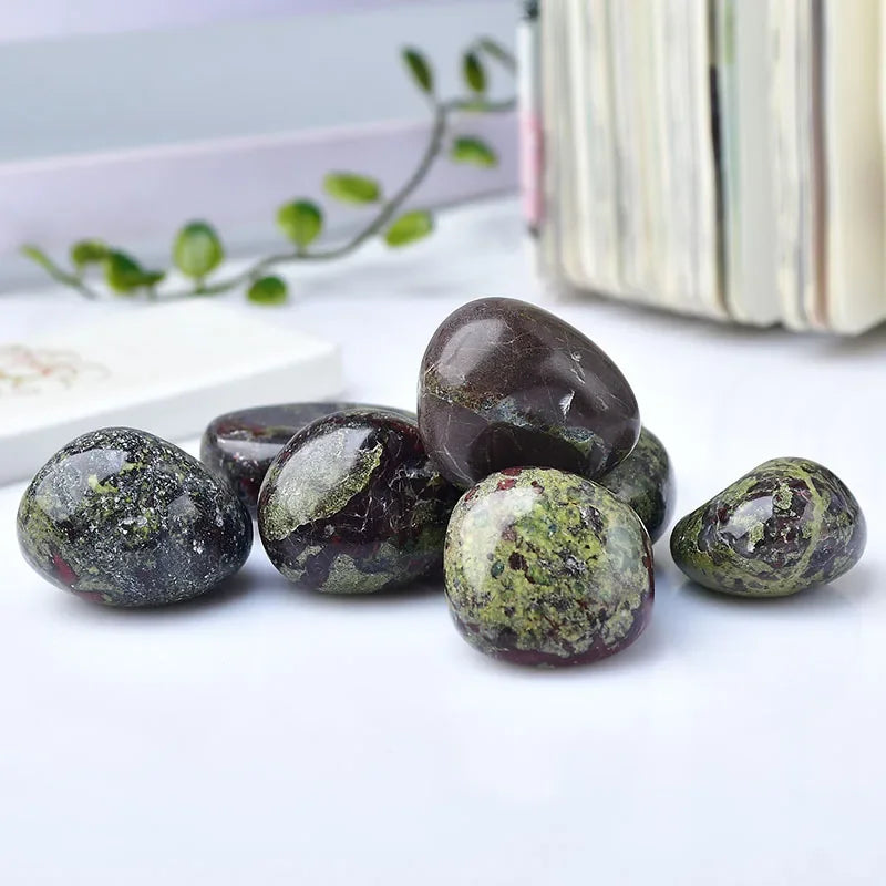 Natural Irregular Dragon Bloodstone Tumbled Stones