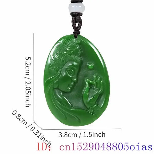 Green Natural Jade and Jasper Pendants