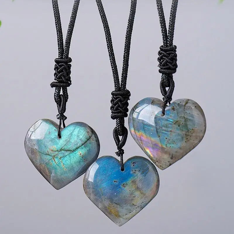 Labradorite Heart Shaped Pendant