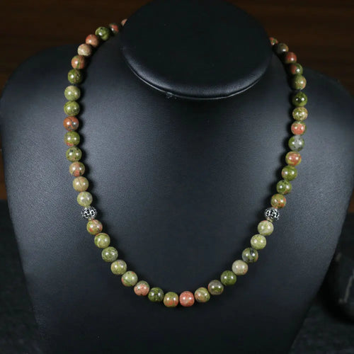 Natural Stone Beads Rosary Necklace