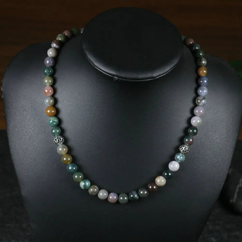 Natural Stone Beads Rosary Necklace