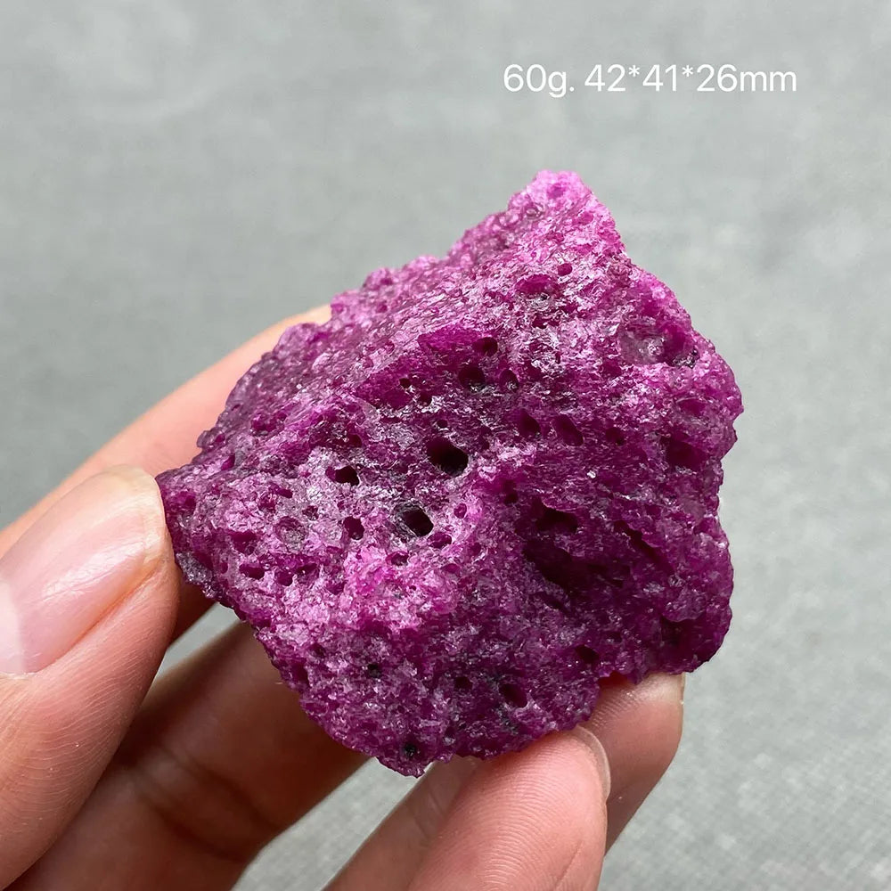 100% Natural Fluorescent Ruby Rough Mineral Stones