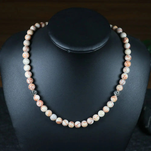 Natural Stone Beads Rosary Necklace