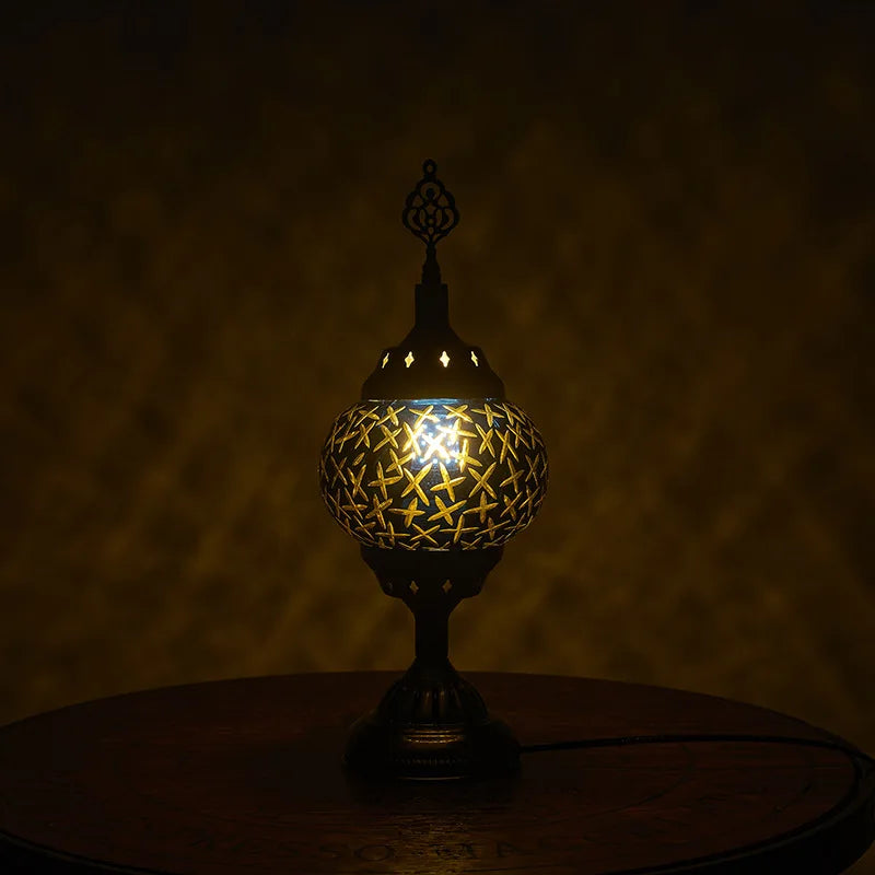 Vintage Handmade Mosaic Lamp