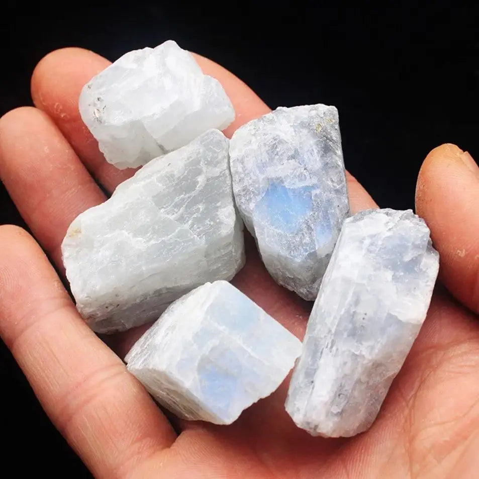 Natural White Moonstone Raw Stones