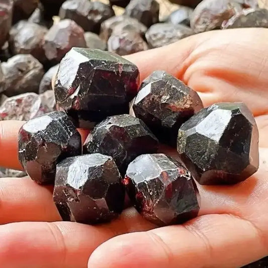 Natural Red Garnet Crystal – Raw Gemstone Mineral