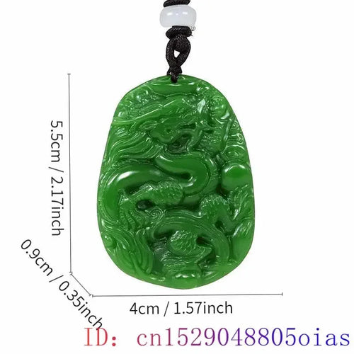 Green Natural Jade and Jasper Pendants