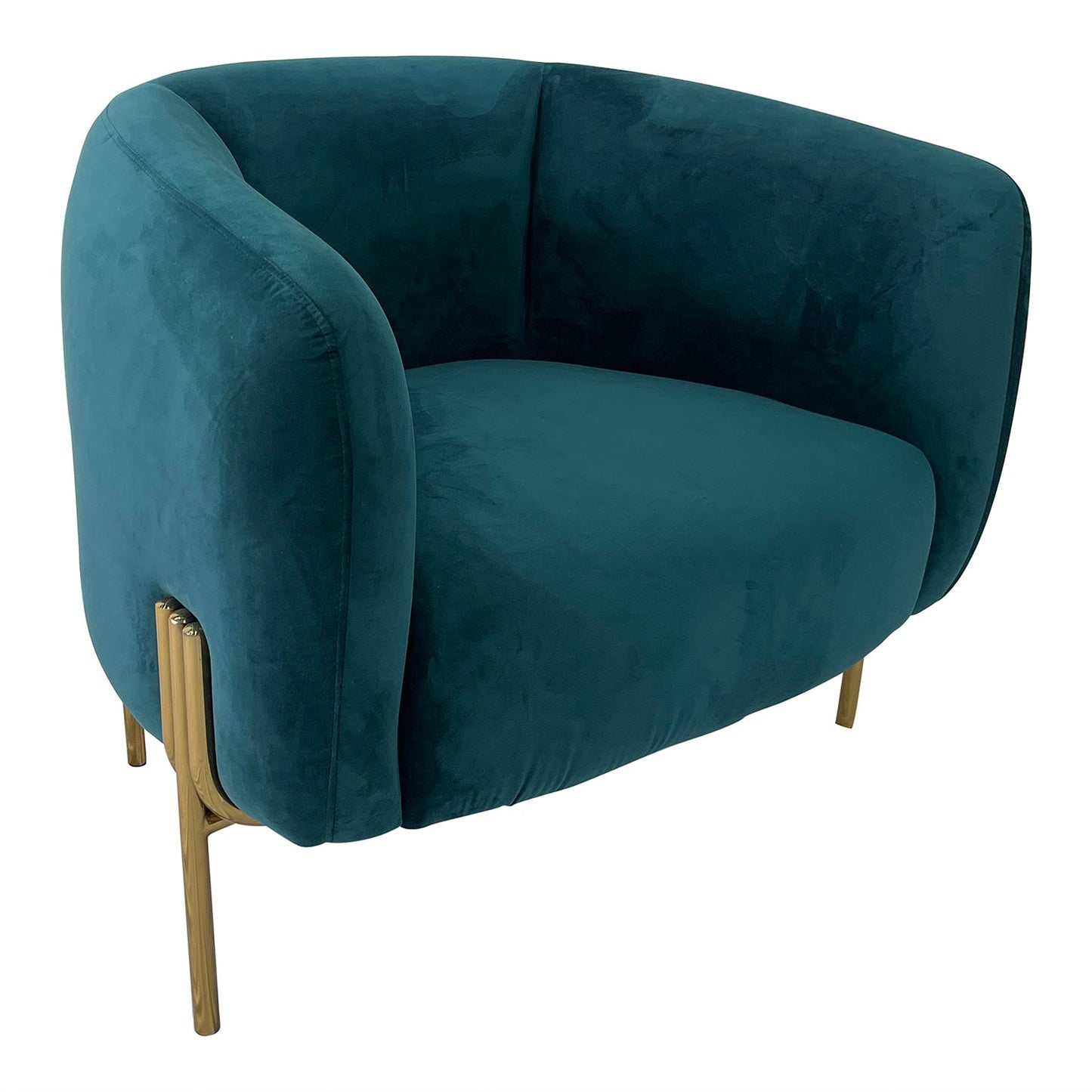 Bohemian Navy Teal and Gold Sofa Chair