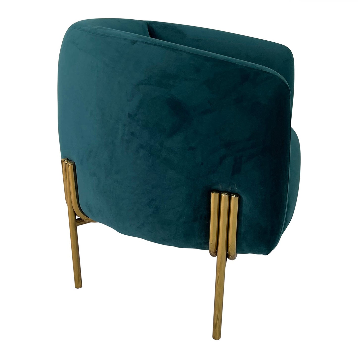 Bohemian Navy Teal and Gold Sofa Chair