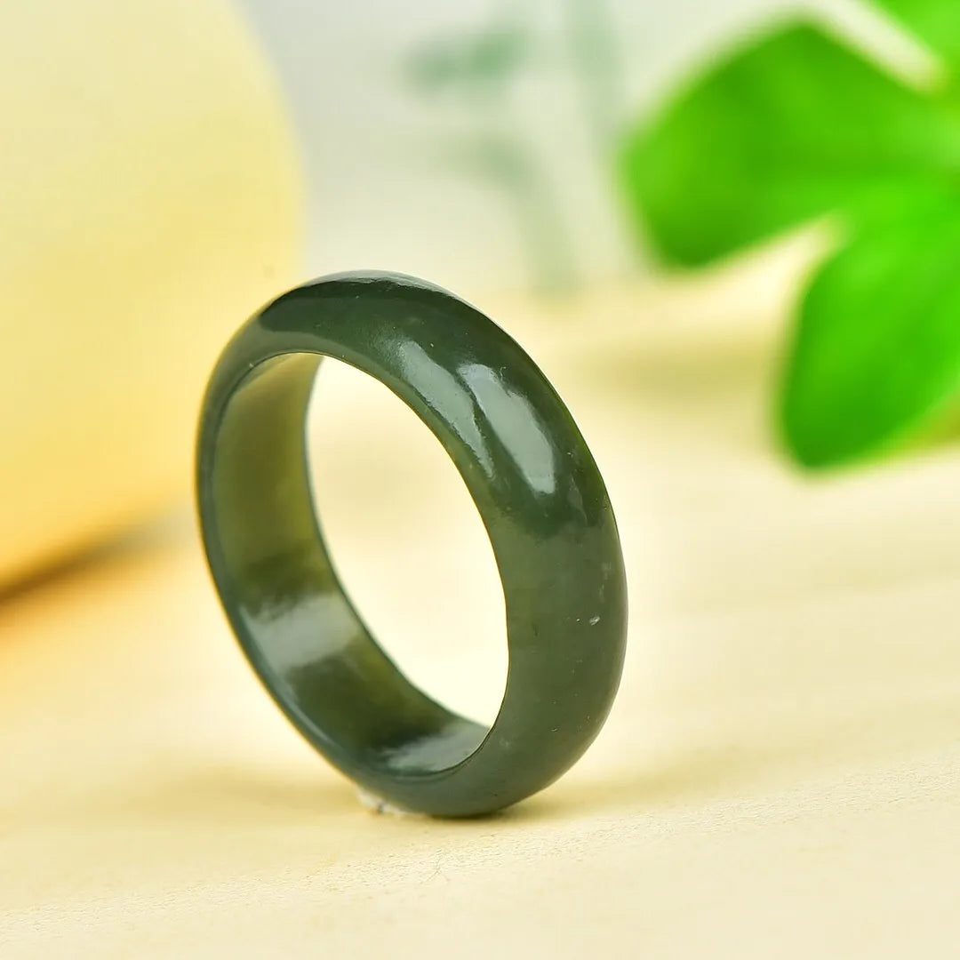 Natural Green Jade Ring