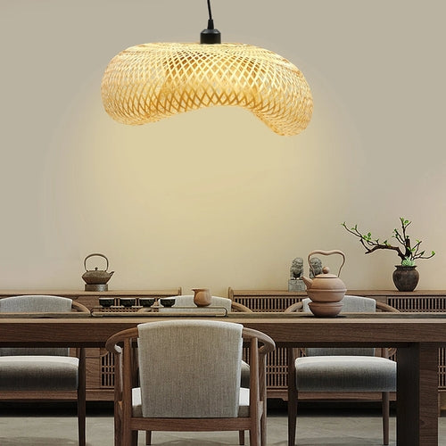 Handwoven Bamboo Wicker Pendant Lamp