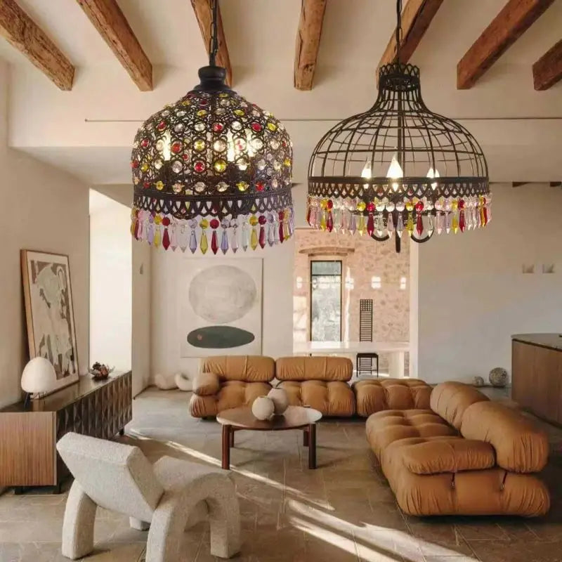 Bohemian Retro Colored Chandelier