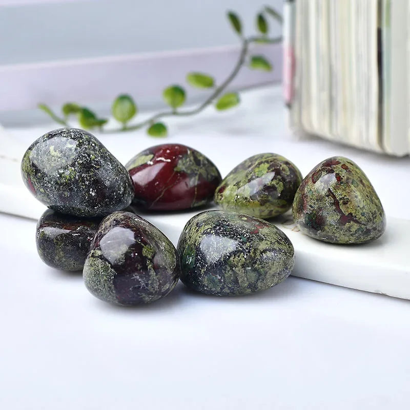 Natural Irregular Dragon Bloodstone Tumbled Stones