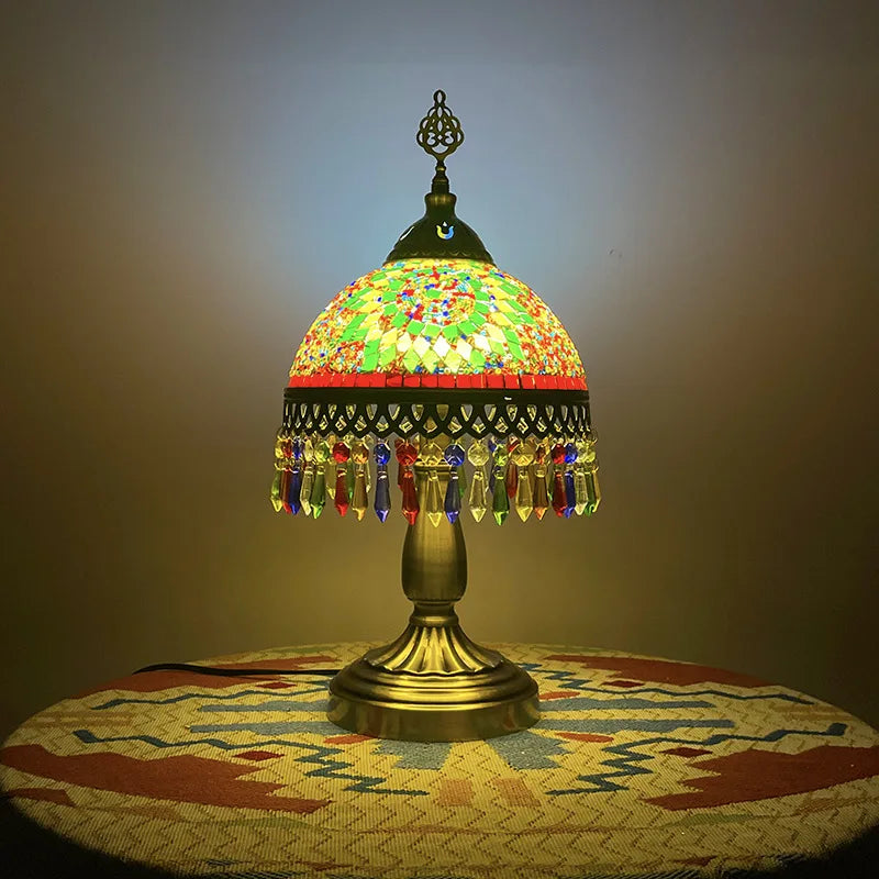 Vintage Handmade Mosaic Table Lamp