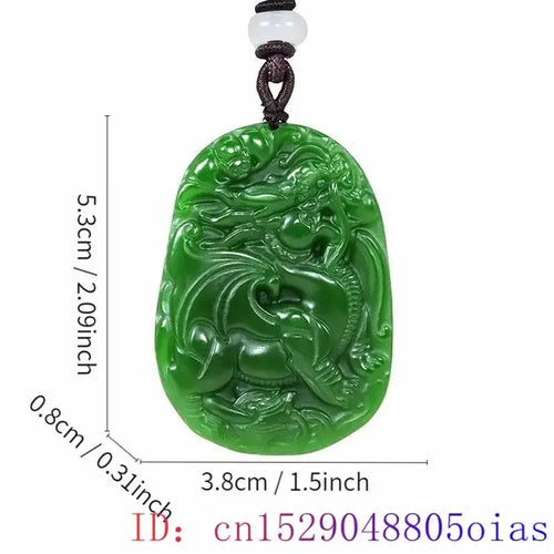 Green Natural Jade and Jasper Pendants