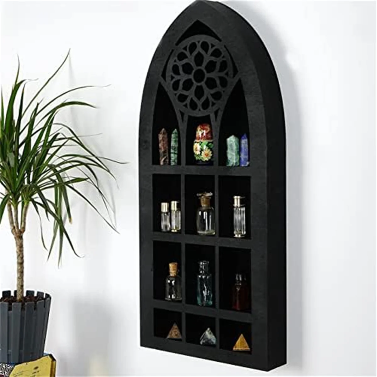 Wall Mounted Old Church Window Floating Shelf