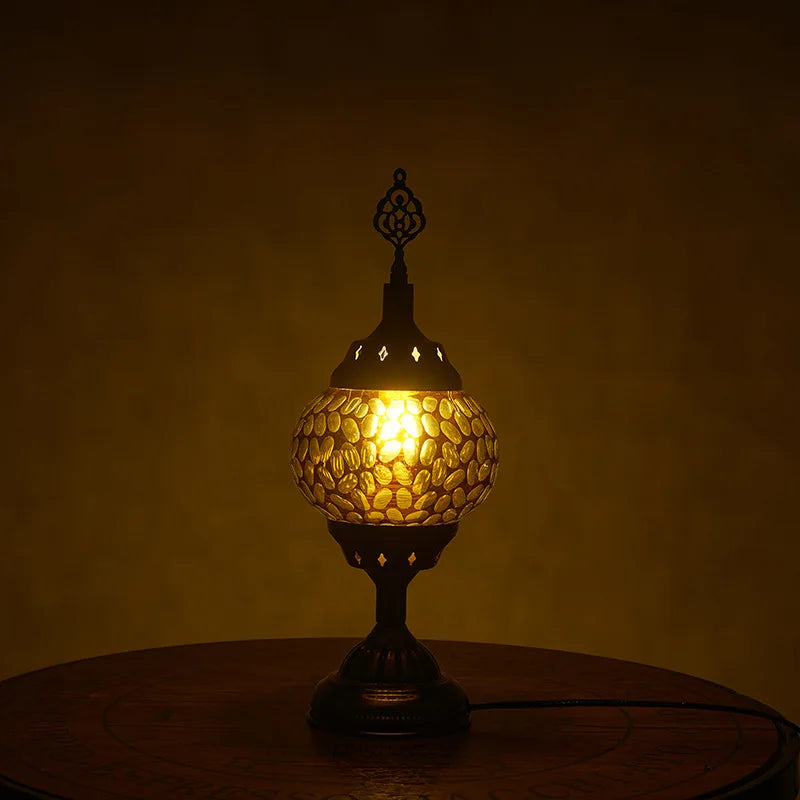 Vintage Handmade Mosaic Lamp