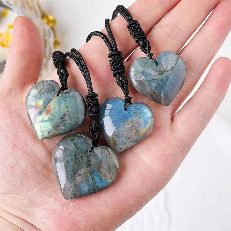 Labradorite Heart Shaped Pendant