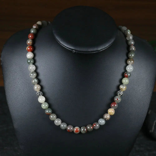 Natural Stone Beads Rosary Necklace