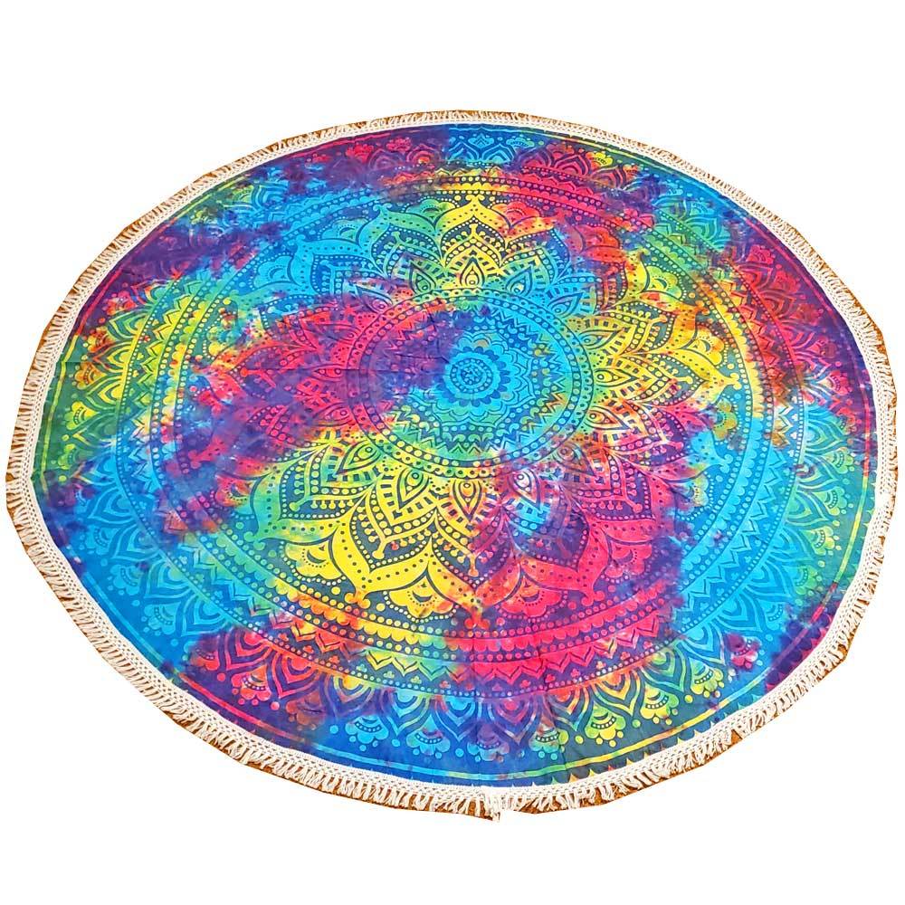 Round Ombre Mandala Crochet Tapestry