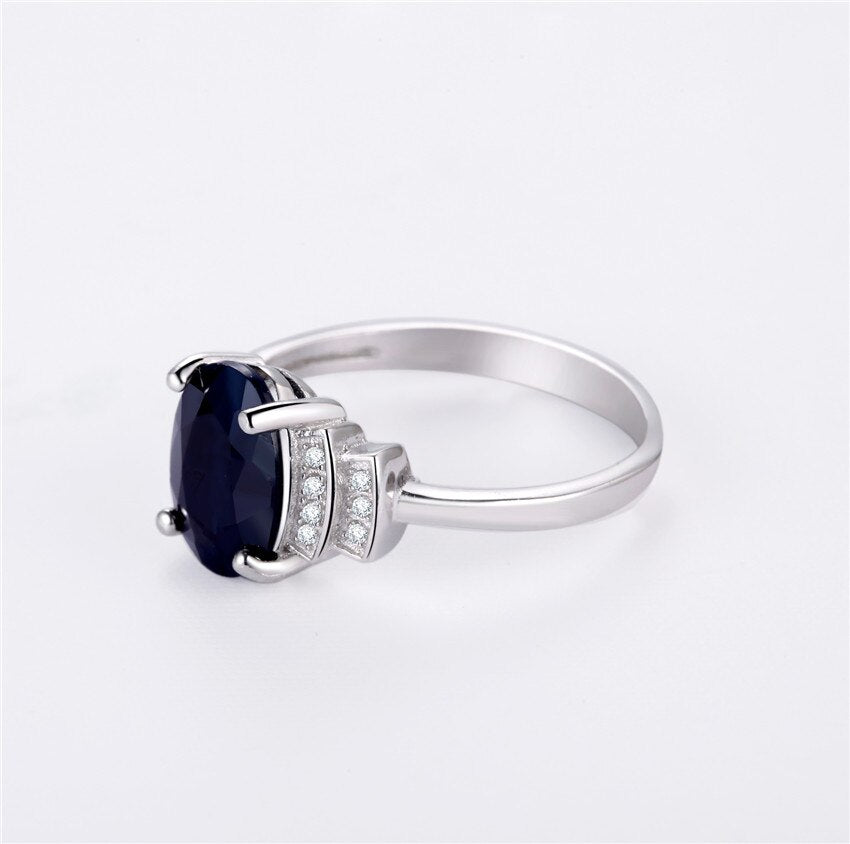 Dark Blue Zircon CZ Ring