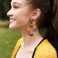 Raffia Hoop Statement Earrings – Colorful Boho Vibes