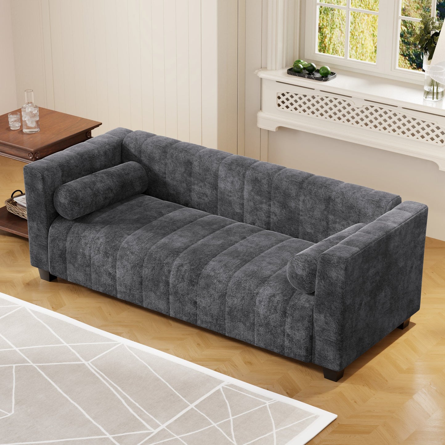 78.7" Upholstered Couch– Bohemian Elegance with Modern Comfort