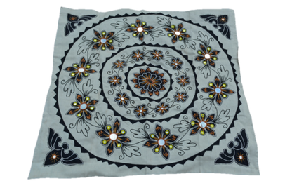 Mandala Upcycled Wall Hanging – Boho Appliqué Tapestry