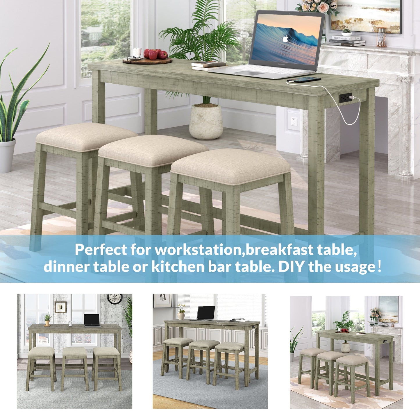 Rustic Bar Dining Set