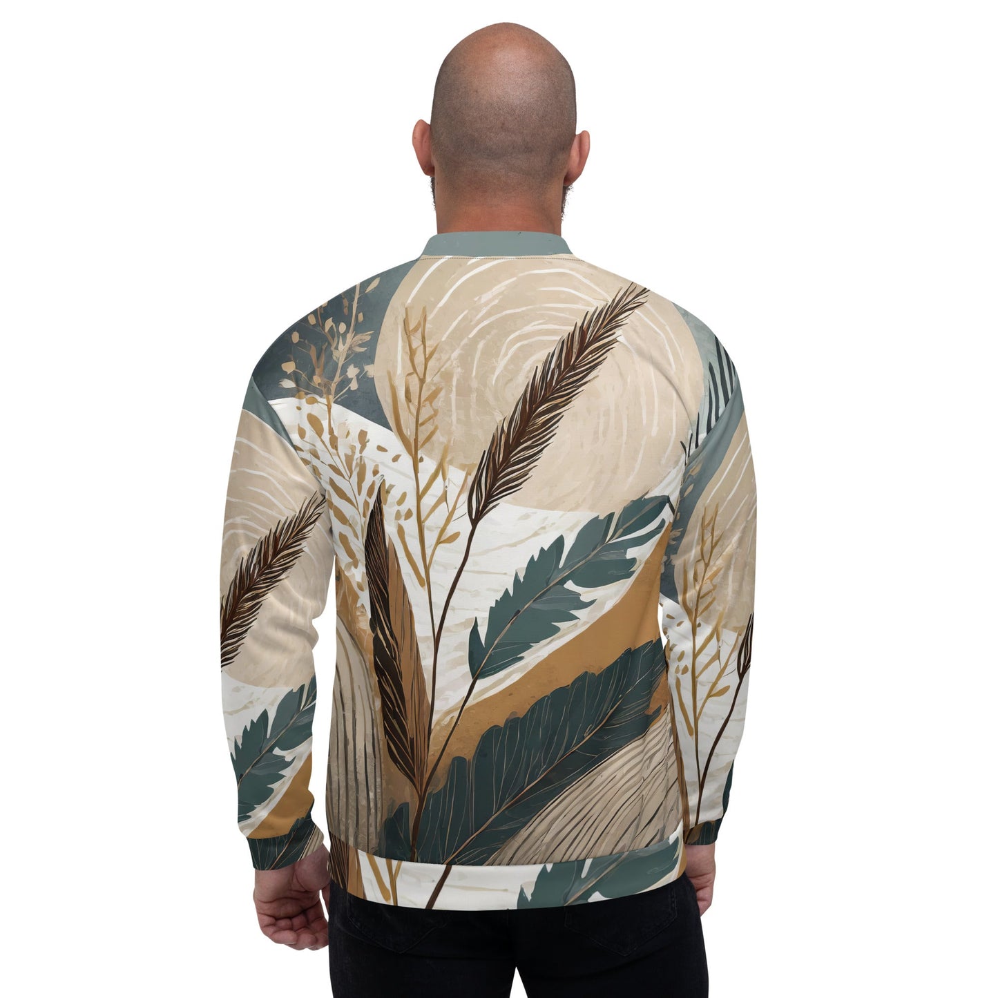 Mens Bomber Jacket, Boho Style Print