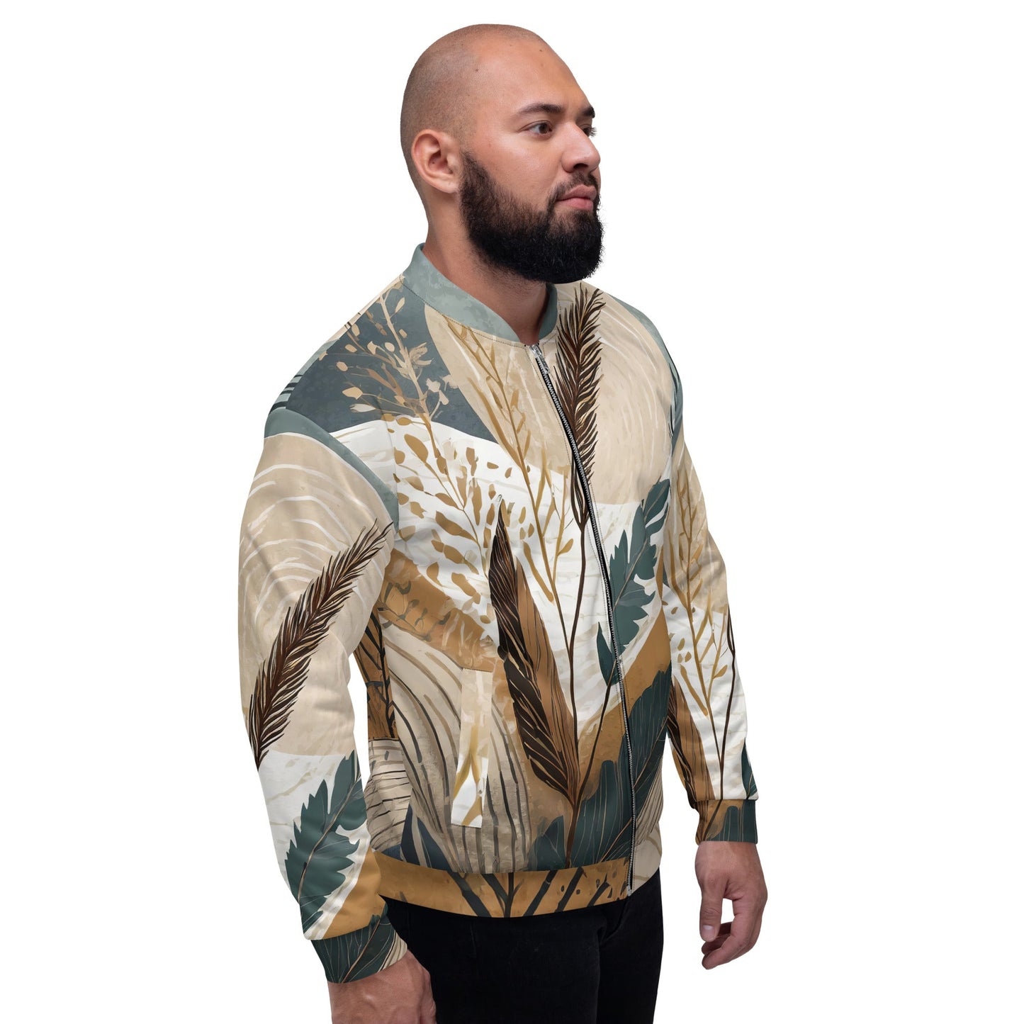 Mens Bomber Jacket, Boho Style Print