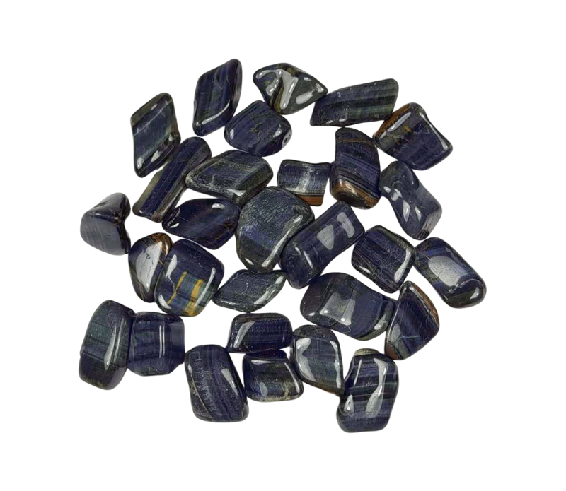 Tumbled Blue Tiger's Eye Crystals - Set of 10