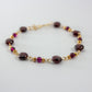 Garnet 14k Gold Filled Chain Bracelet