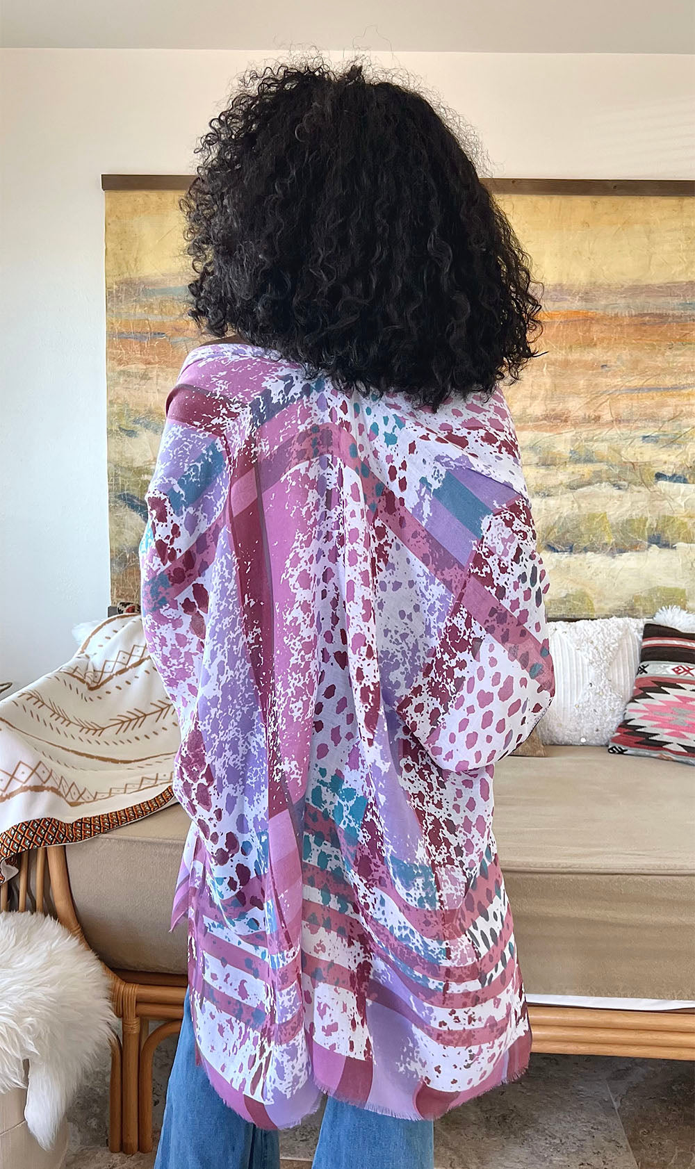 Colorful Splatter Boho Kimono