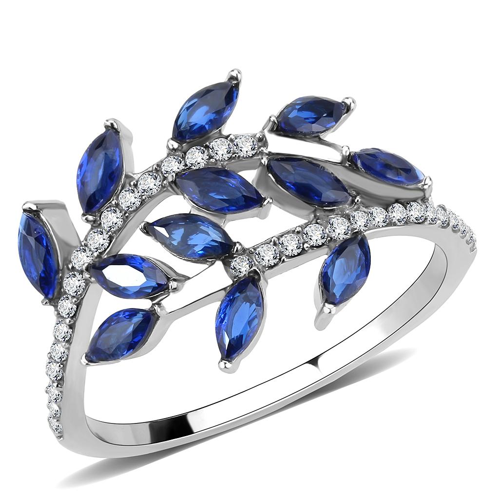 Synthetic Blue Spinel Ring