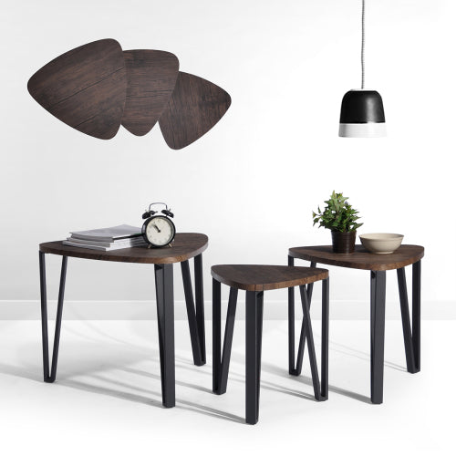 3 Triangle Nesting Coffee Tables