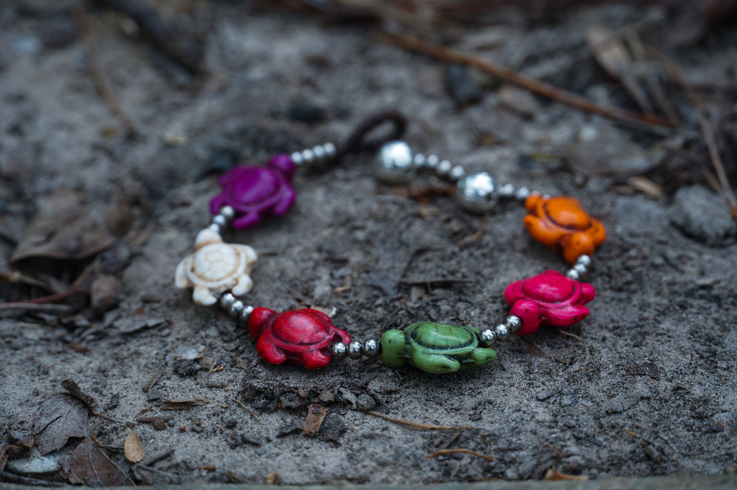 Turtle Silver Boho Bracelet