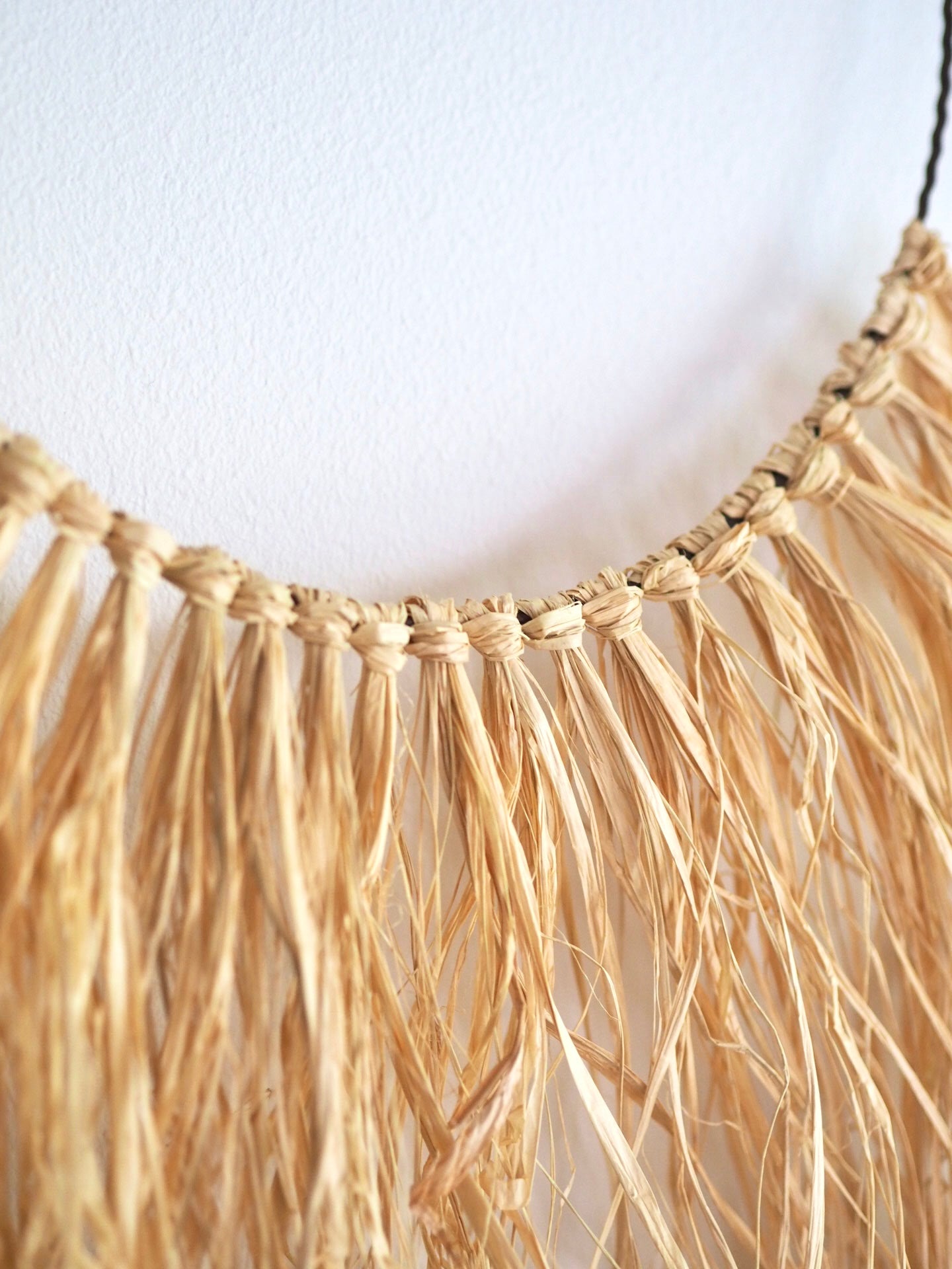 Boho Raffia Wreath Wall Hanging