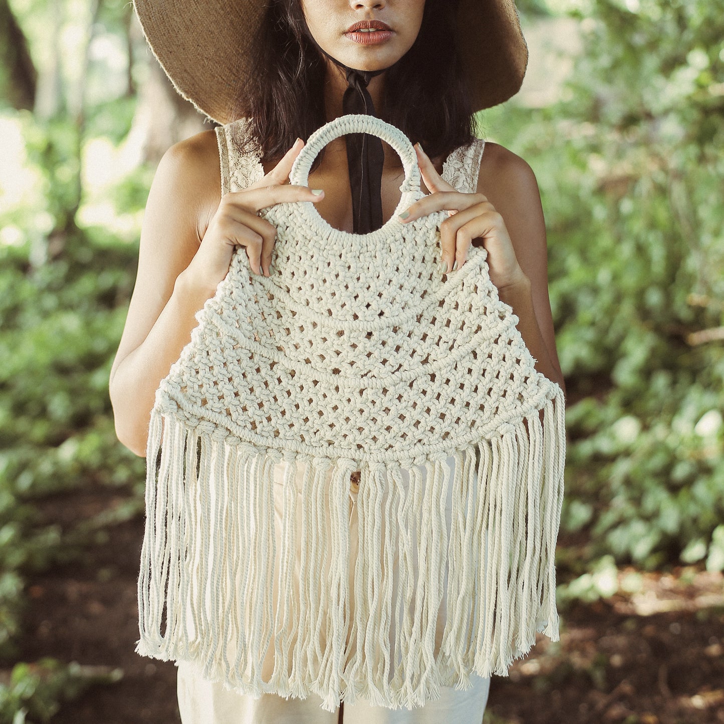 Amer Macrame Fringe Bag - Bohemian Elegance