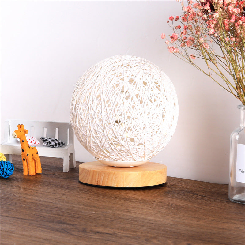 Wood Table Lamp – Bohemian Moon Night Light