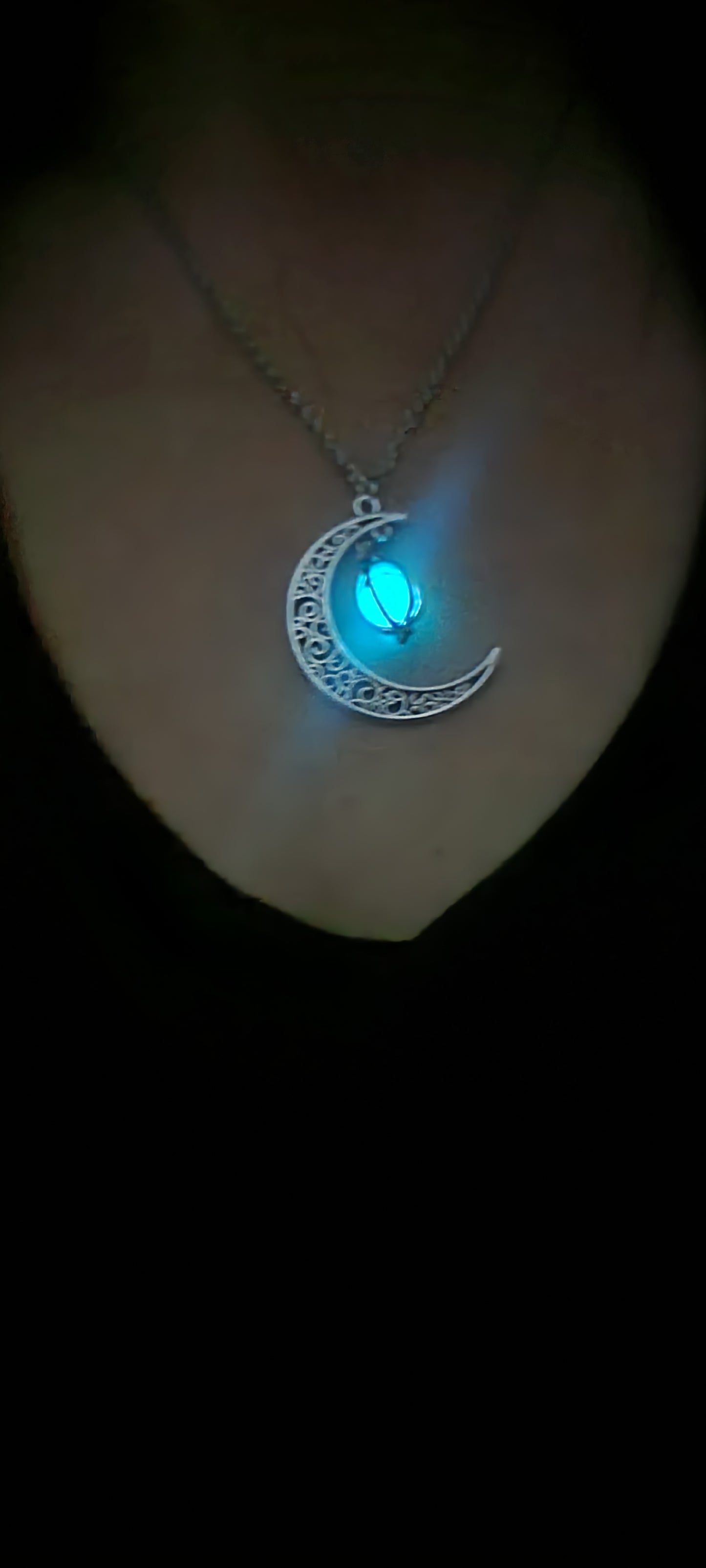 Glowing Moonstone Goddess Necklace