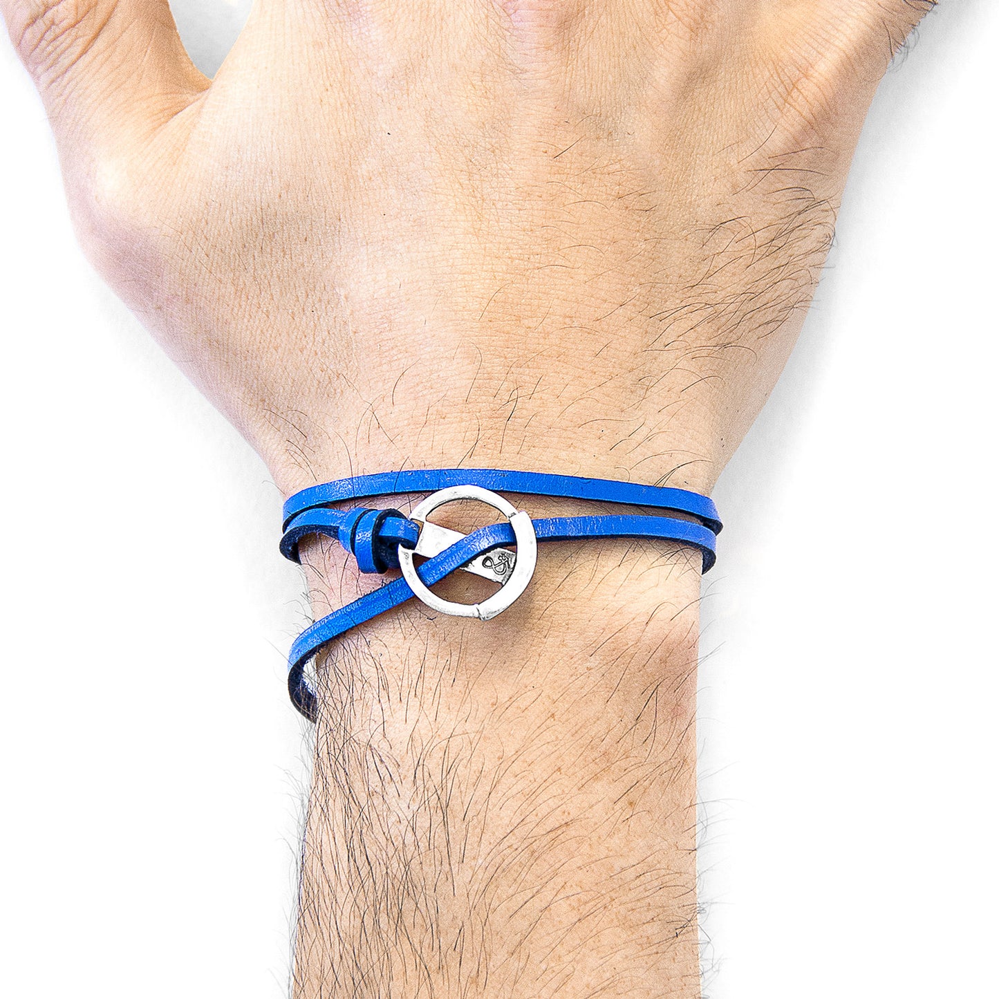 Royal Blue Ketch Silver & Leather Bracelet