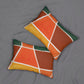 Decorative Lumbar Throw Pillow – Boho Orange, Green & Yellow Pattern