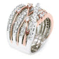 Crystal Crossover Ring – Boho-Chic Jewelry for Free Spirits