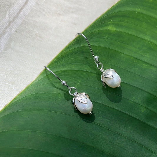 Freshwater Pearl Teardrop Earrings