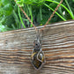 Small Tiger's Eye Gemstone Wire Wrapped Pendant
