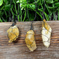 Wire Wrapped Rough Citrine Crystal Pendant