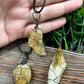 Wire Wrapped Rough Citrine Crystal Pendant